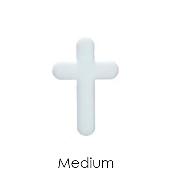 Precut Cross Christian White COE96