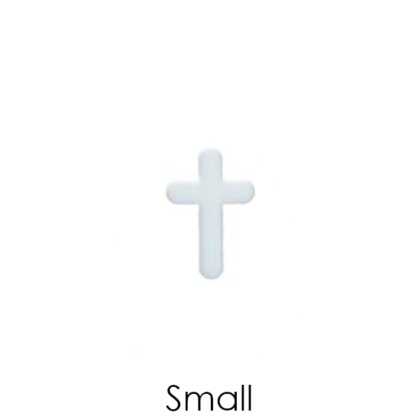 Precut Cross Christian White COE96