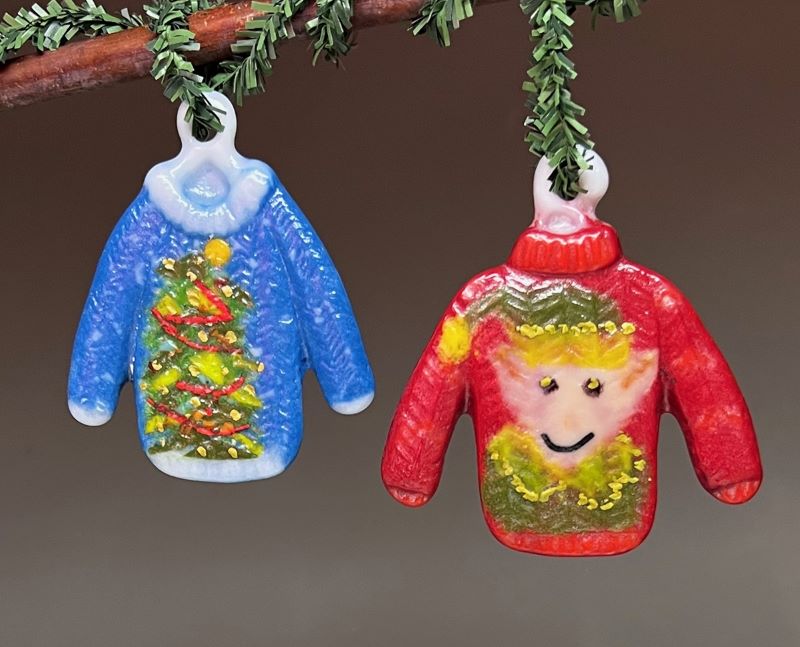 Two Holiday Sweaters Ornaments Casting Mold