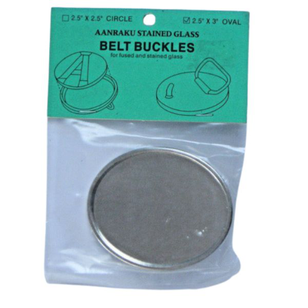 Aanraku Nickel Plated Oval Belt Buckle