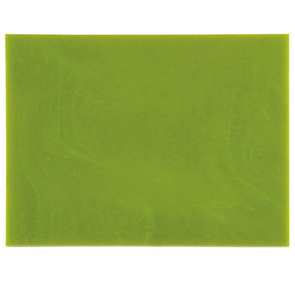 Bullseye Glass Avocado Green Opalescent, Thin-rolled, 2mm COE90