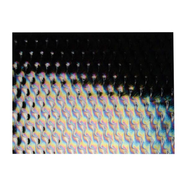 Bullseye Glass Black Opalescent, Iridescent Patterned Double-rolled, 3mm COE90