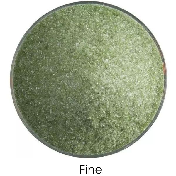 Bullseye Glass Fern Green Transparent Frit COE90