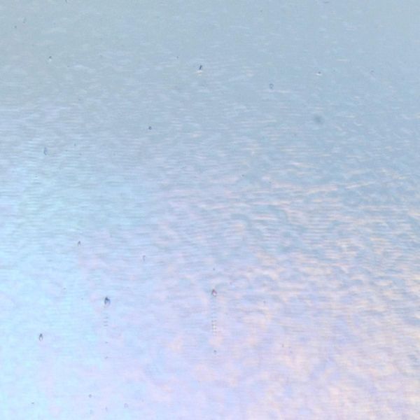 Bullseye Glass Light Sky Blue Transparent, Rainbow Iridescent, Thin-rolled, 2mm COE90
