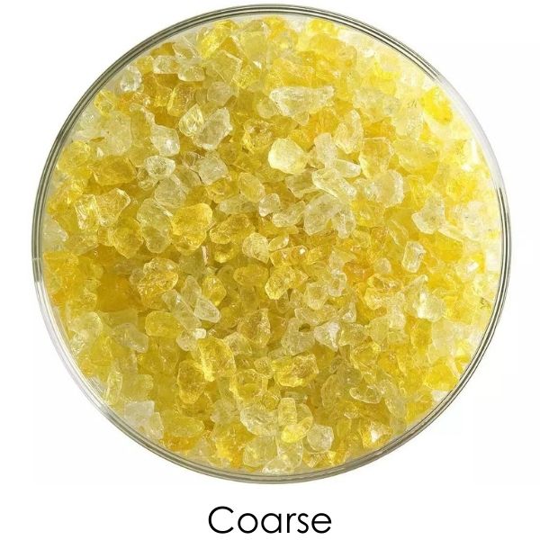 Bullseye Glass Marigold Yellow Transparent Frit COE90