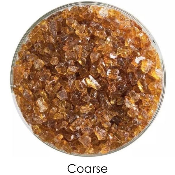 Bullseye Glass Medium Amber Transparent Frit COE90