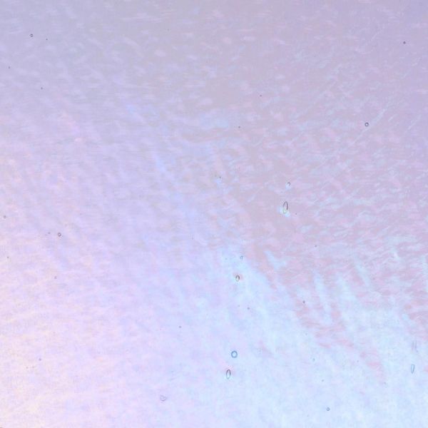 Bullseye Glass Neo-Lavender Shift Transparent, Rainbow Iridescent, Double-rolled, 3mm COE90