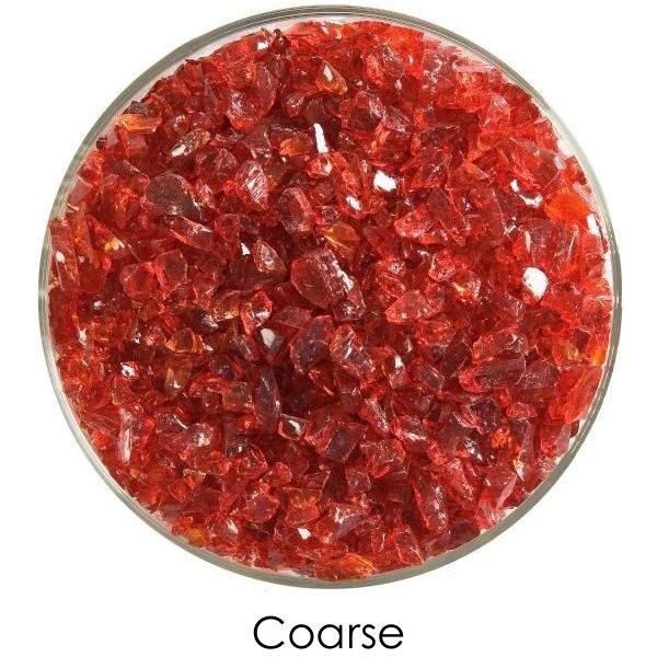 Bullseye Glass Red Transparent Frit COE90