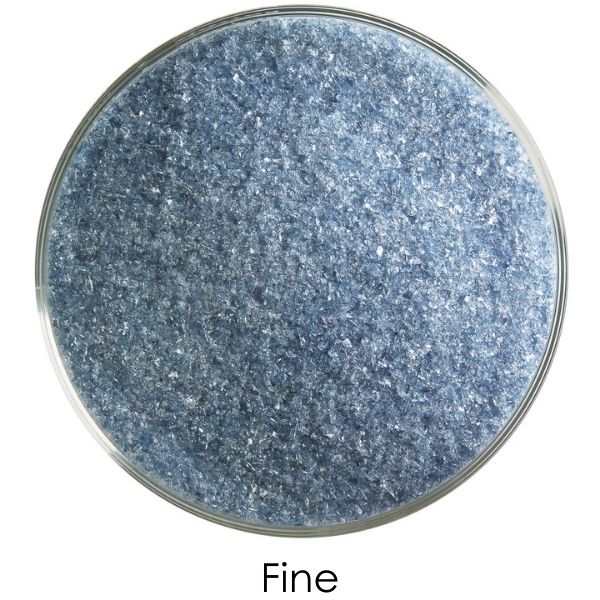 Bullseye Glass Steel Blue Transparent Frit COE90