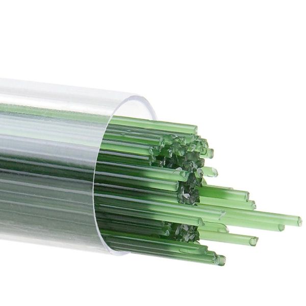 Bullseye Glass Stringers Dark Forest Green Opalescent COE90