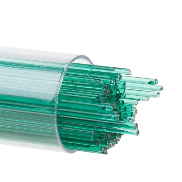 Bullseye Glass Stringers Emerald Green Transparent COE90