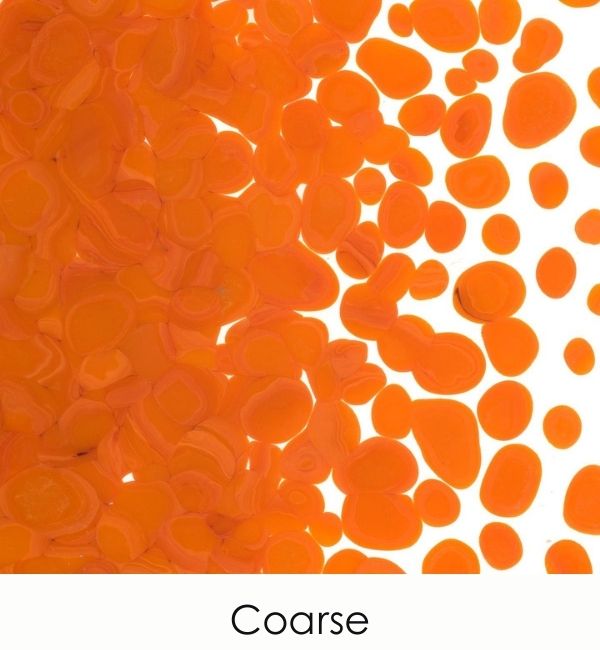 Bullseye Glass Tangerine Orange Opalescent Frit COE90