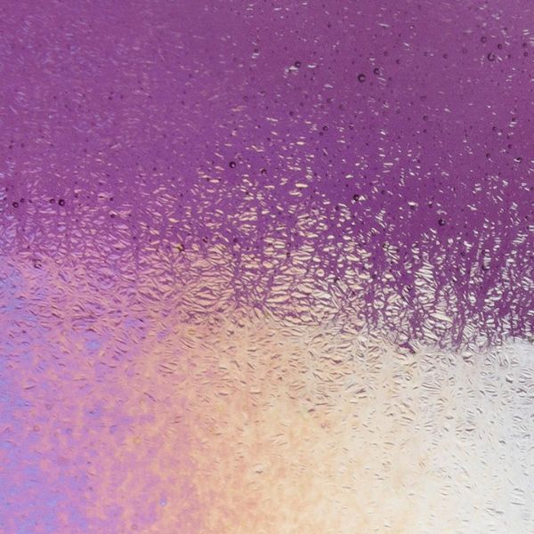Bullseye Glass Violet Transparent, Rainbow Iridescent, Thin-rolled, 2mm COE90