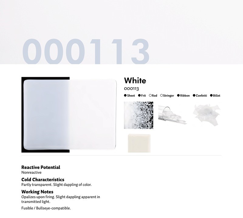 White Opalescent Sheet Glass