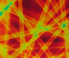 CBS Dichroic Coating Candy Apple Red Pixie Stix Pattern on Thin Black Glass COE90