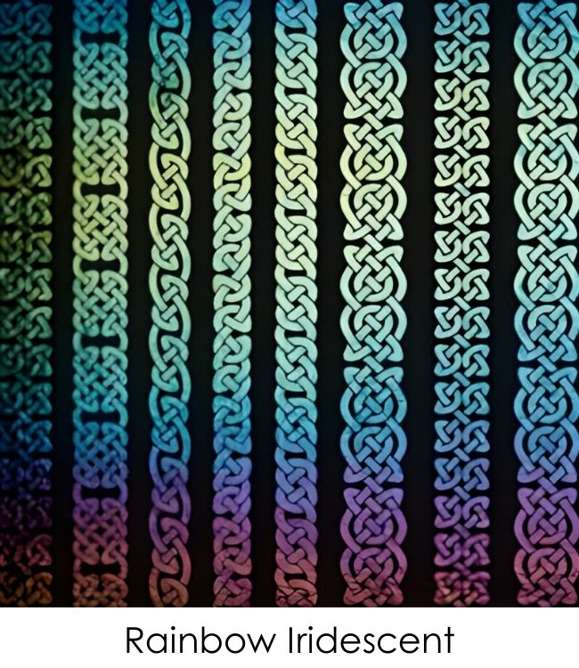 Etched Iridescent Celtic Braid Pattern COE90