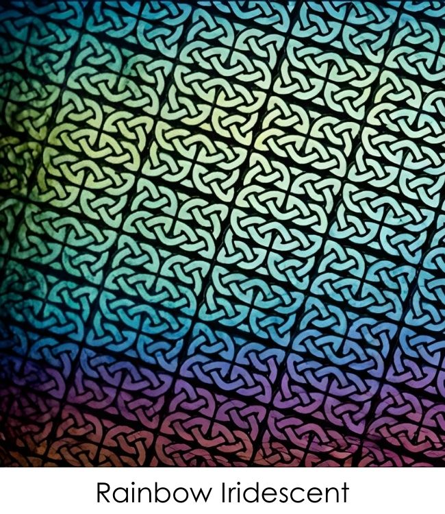 Etched Iridescent Celtic Knot Pattern COE90