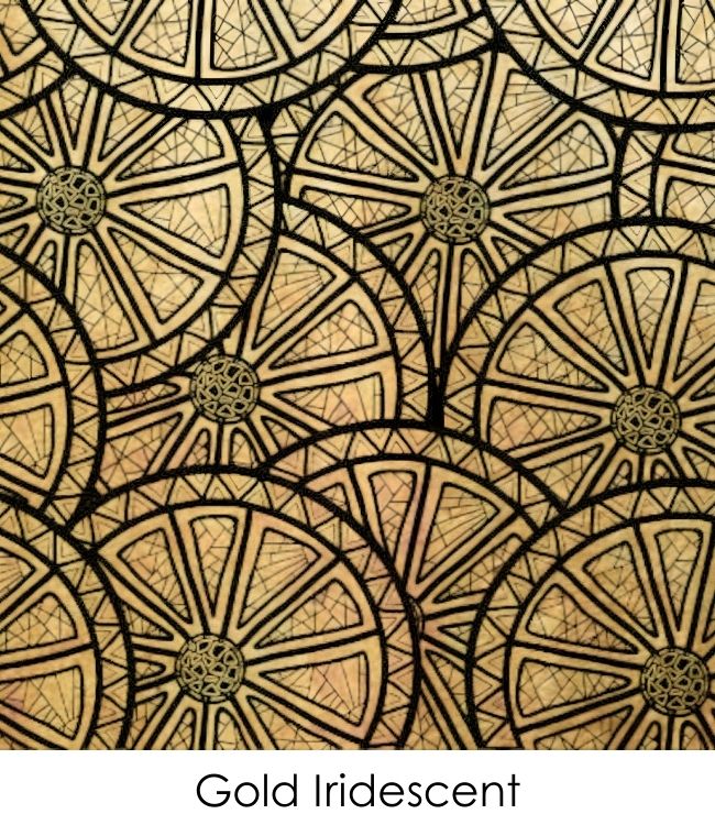 Etched Iridescent Citrus Slices Pattern COE90