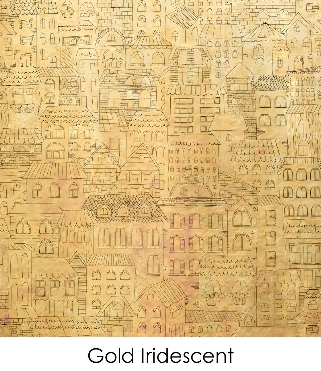 Etched Iridescent Cityscape Pattern COE90