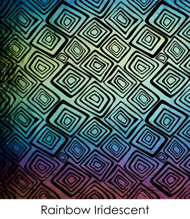 Etched Iridescent Contempo Squares Pattern COE90