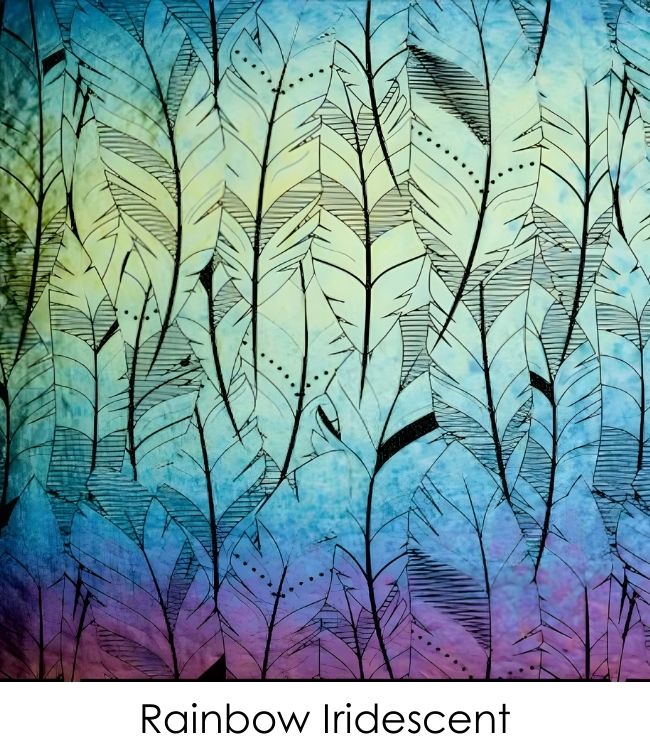 Etched Iridescent Feathers Pattern COE90
