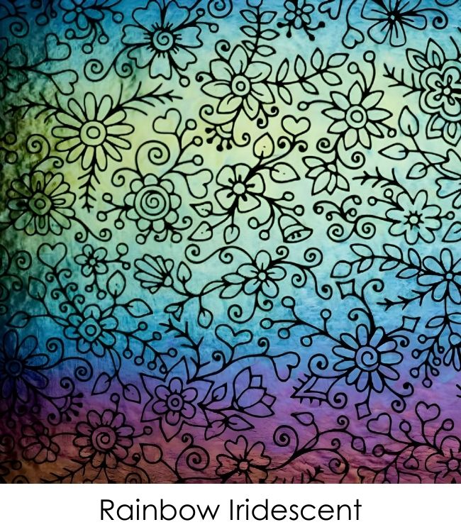 Etched Iridescent Flower Patch Pattern COE90