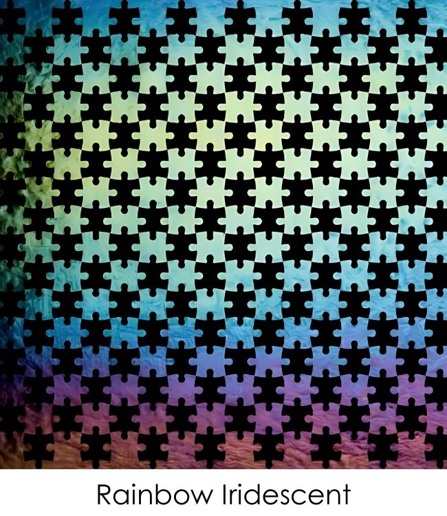 Etched Iridescent Jigsaw Puzzle Pattern COE90