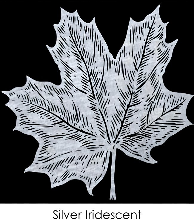 Etched Iridescent Maple Leaf Pattern COE90