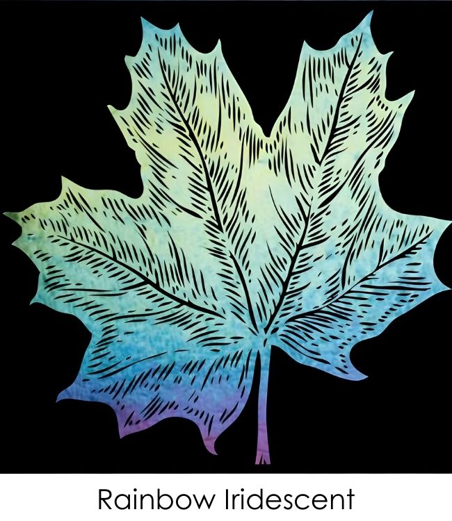 Etched Iridescent Maple Leaf Pattern COE90