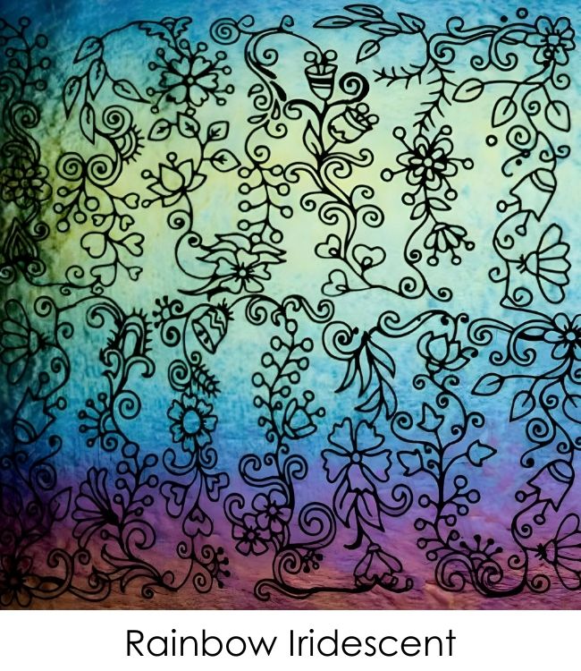 Etched Iridescent Meandering Vine Pattern COE90