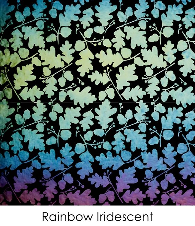 Etched Iridescent Oak Leaves Pattern COE90