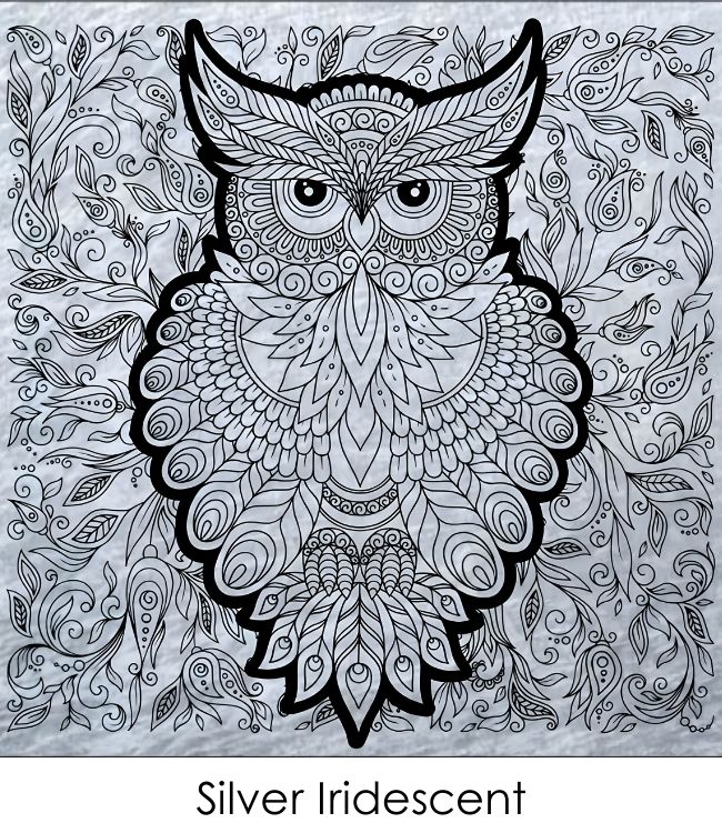 Etched Iridescent Owl Pattern COE90