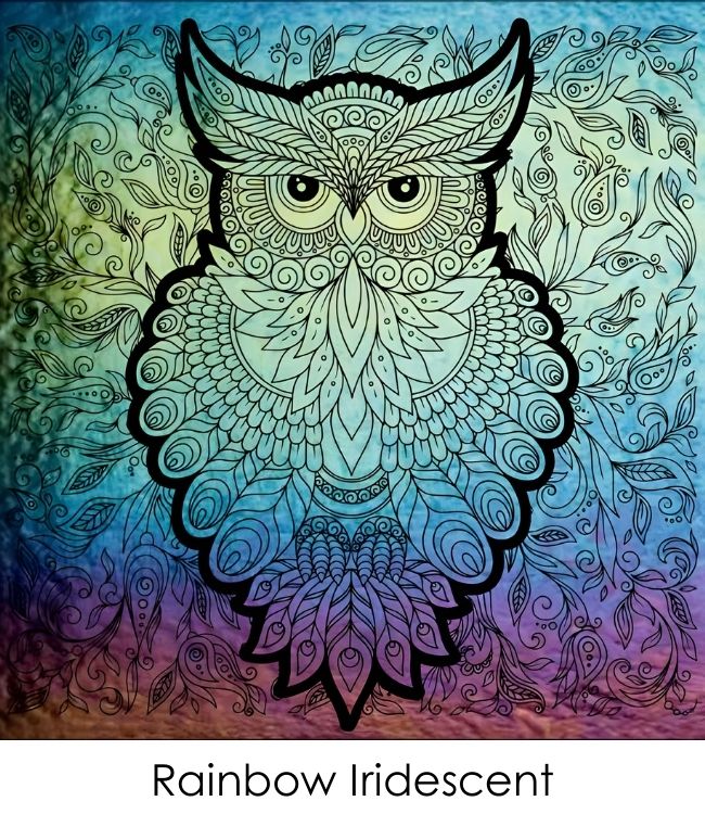 Etched Iridescent Owl Pattern COE90