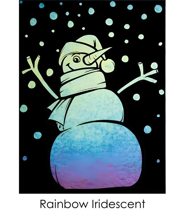 Etched Iridescent Snowman Ornament Pattern COE90
