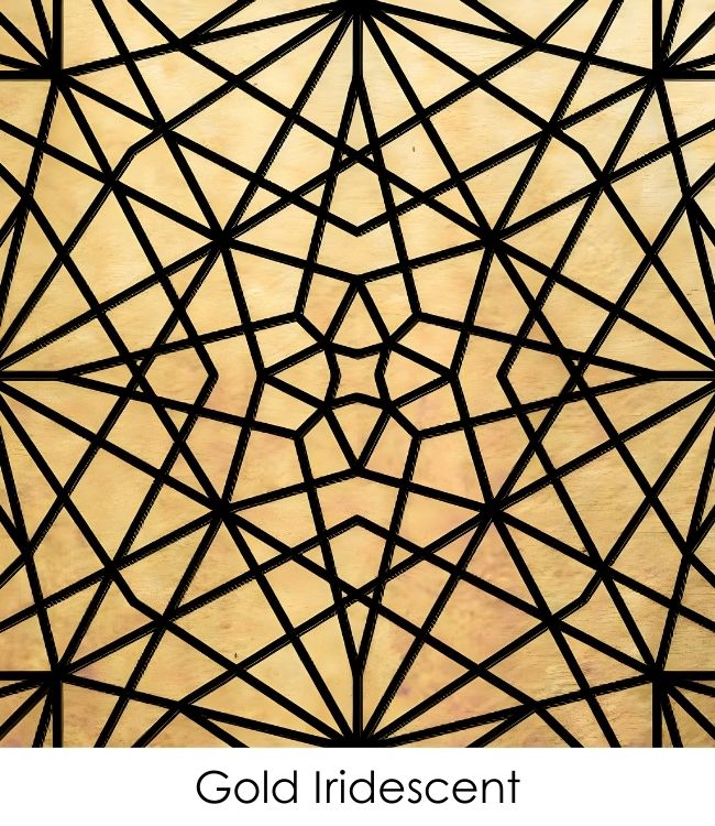 Etched Iridescent Star Mosaic Pattern COE90