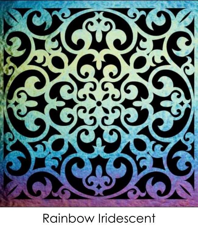 Etched Iridescent Wrought Iron Pattern COE90