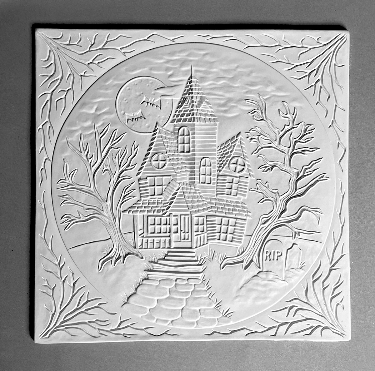Haunted House Textured Fusing Tile