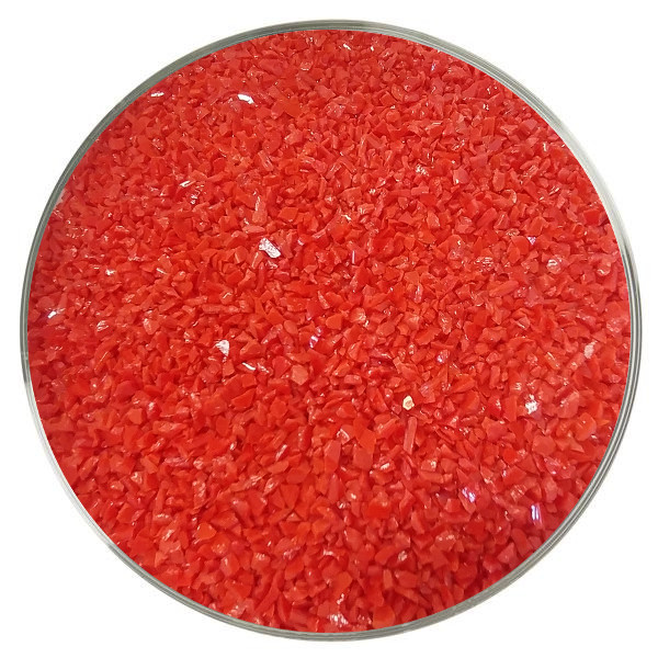 Wissmach Glass Dark Red Opalescent Frit COE96