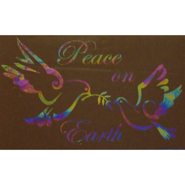 Etched Luminescent Peace on Earth Ornament Pattern COE96