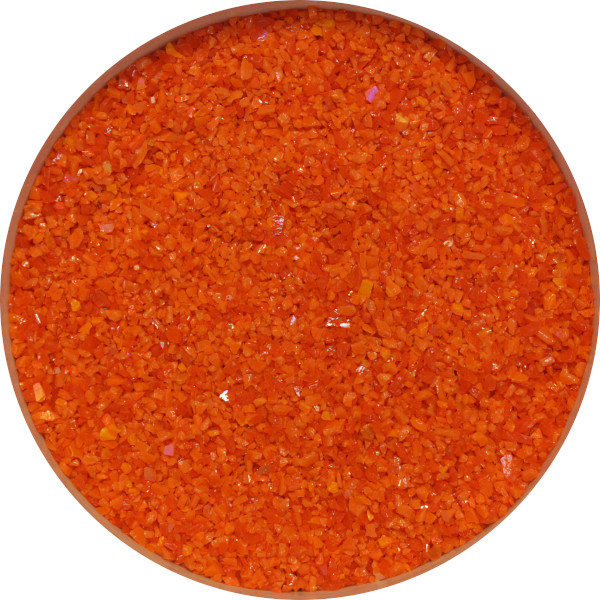 Wissmach Glass Orange Opalescent Frit COE96