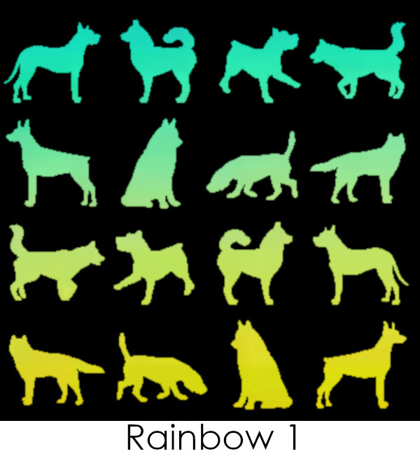 Etched Dog Silhouette Pattern on Thin Glass COE90