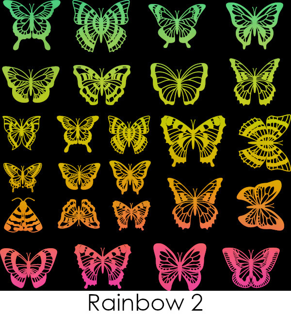 Etched Butterfly Silhouette Pattern on Thin Glass COE96