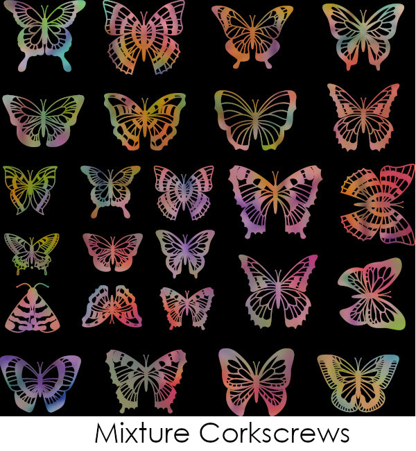 Etched Butterfly Silhouette Pattern on Thin Glass COE96