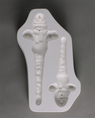 Small And Medium Snowmen Icicle Ornament Casting Mold
