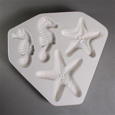 Starfish and Seahorse Frit Casting Mold