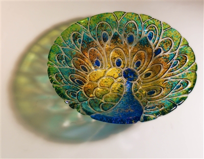 Round Peacock Textured Fusing Tile