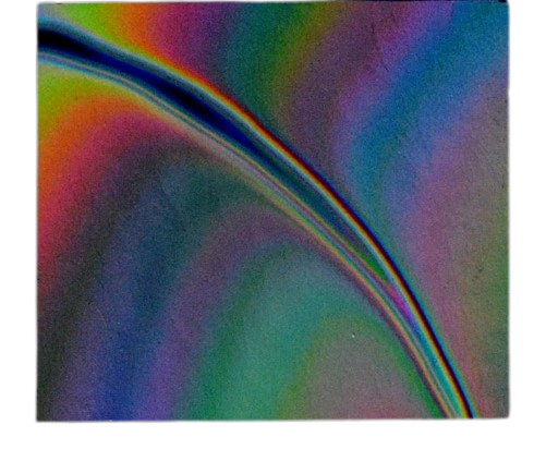 CBS Dichroic Coating Comet Trail Pattern on Thin Glass COE90