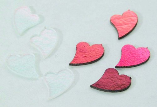 Dichroic Heart, Assorted Colors, Pack of 4 COE96