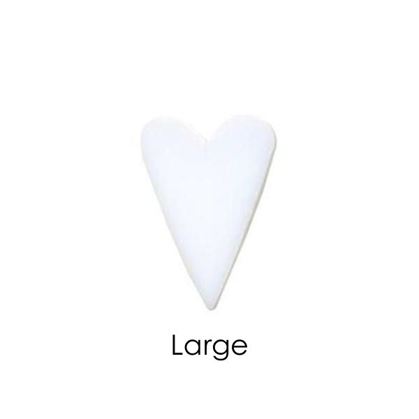 Precut Long Heart White Opalescent COE90