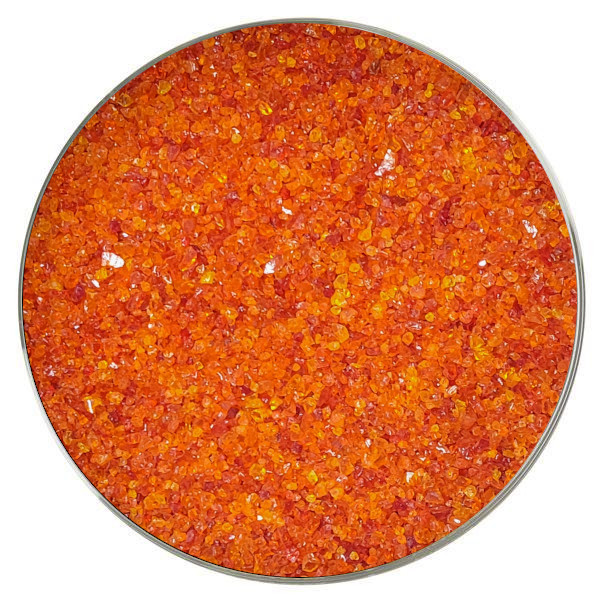 Wissmach Glass Orange Red Transparent Frit COE96